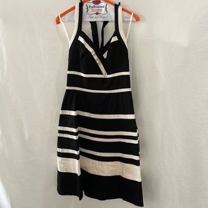Black and white stripe dress